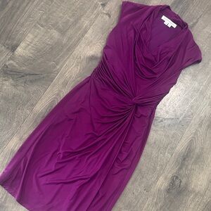Maggy London Rich Purple Midi Dress